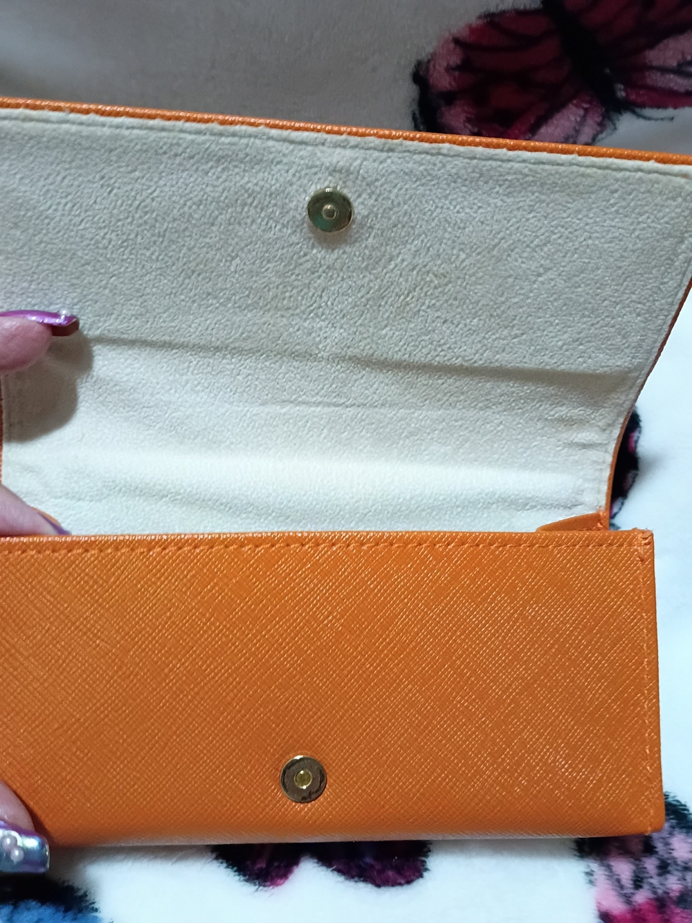 Tory Burch Orange Saffiano Leather Continental Wallet Like New - Picture 2 of 9